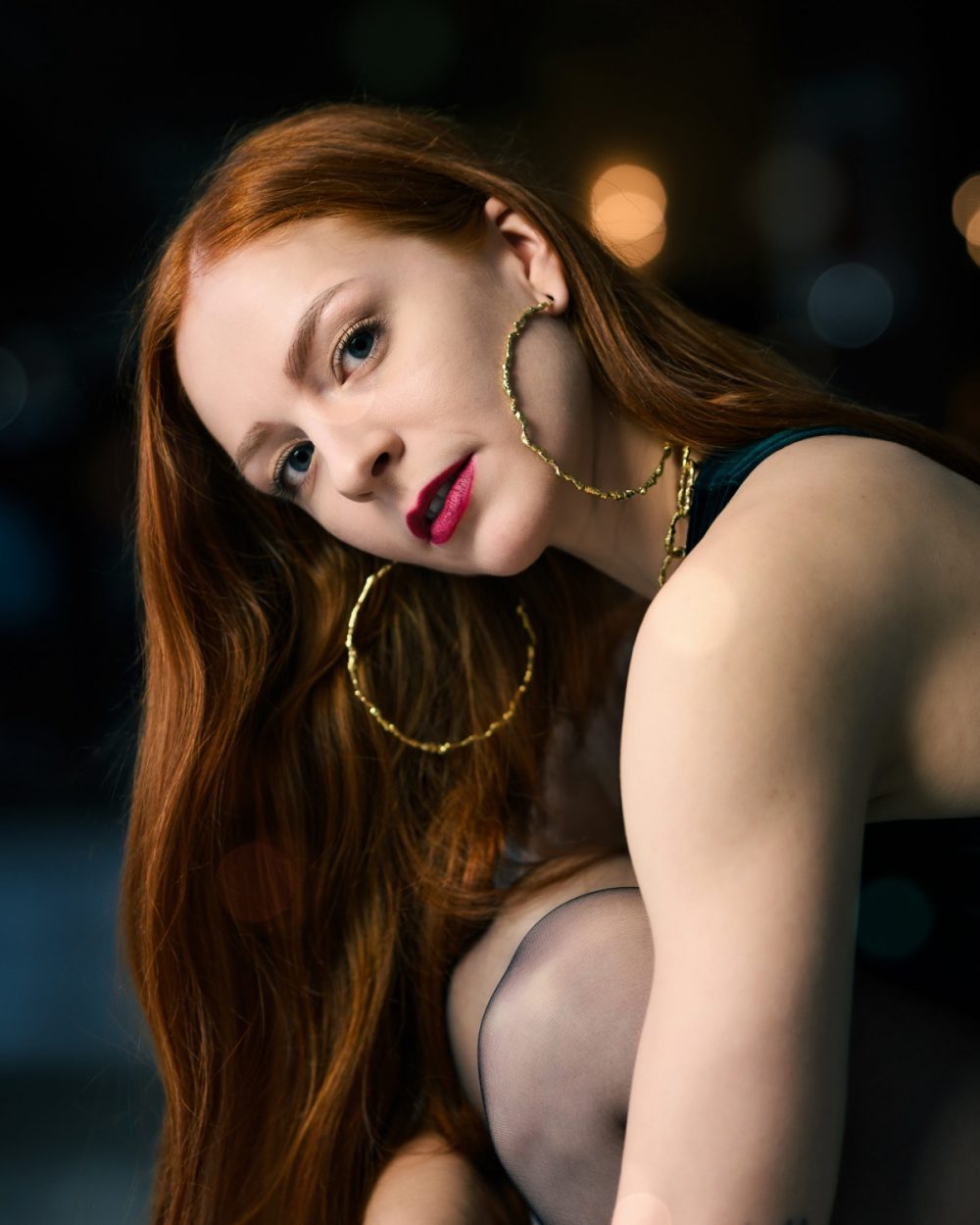 AESTHETIC Ginger Hoop Fülbevaló