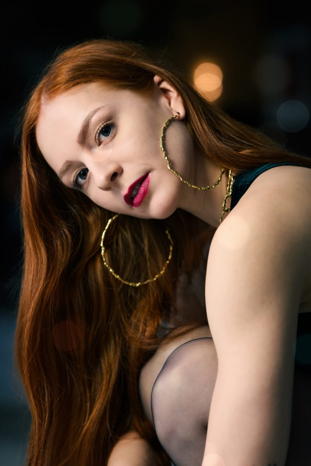 AESTHETIC Ginger Hoop Fülbevaló